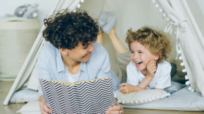 A parent and child together