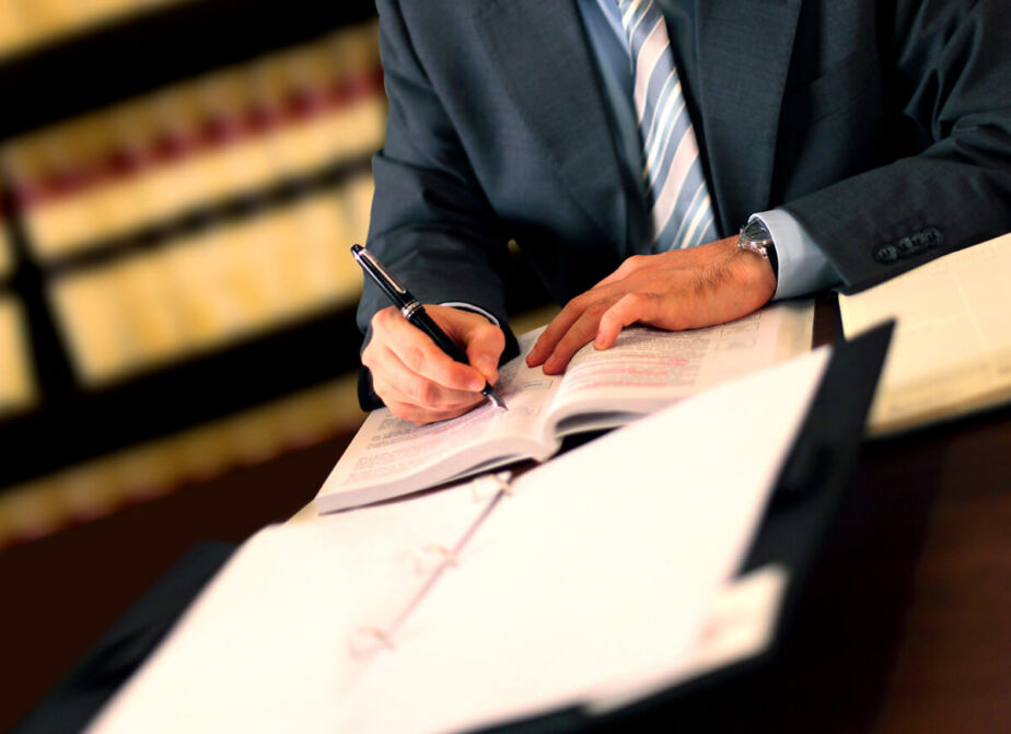 An executor reviewing estate paperwork