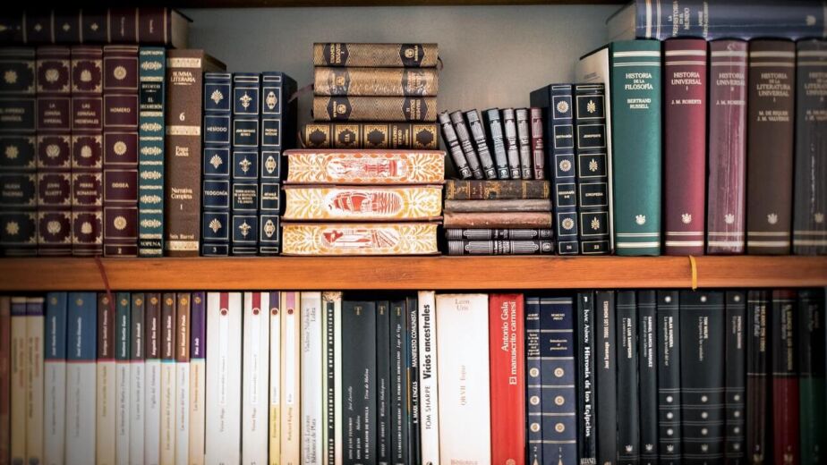 Shelves of legal reference books
